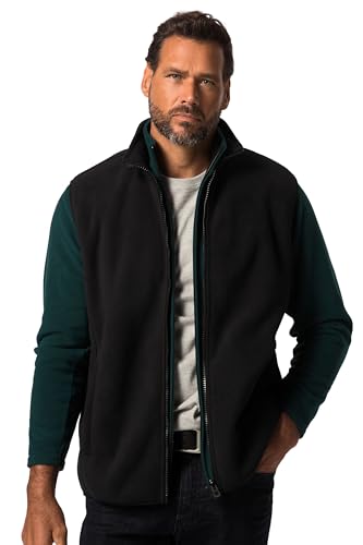 JP 1880 Herren große Größen Übergrößen Menswear L-8XL Fleece-Weste, Workwear, Teddyfutter, Stehkragen, Zipper schwarz 4XL 821091130-4XL von JP 1880