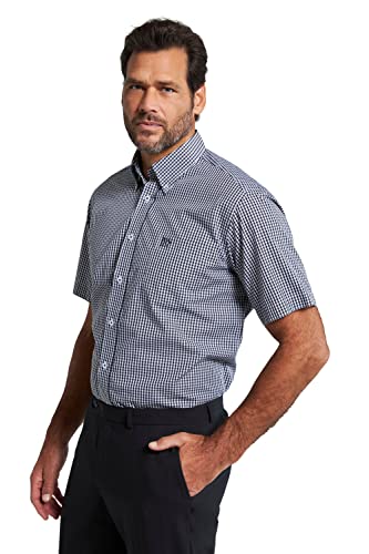 JP 1880 Herren große Größen Übergrößen Menswear L-8XL Hemd, Business, Halbarm, Vichy-Karo, bis 8XL, Comfort Fit schwarz 3XL 722860130-3XL von JP 1880