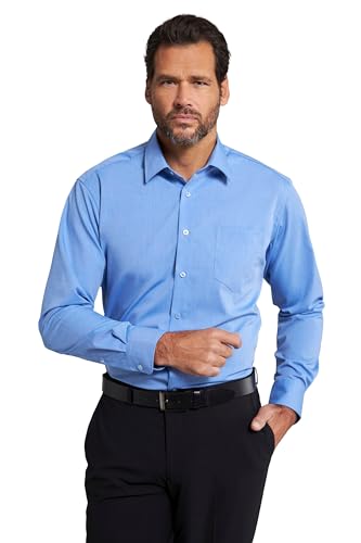 JP 1880 Herren Businesshemd, bügelfrei, 1/1, CF Hemd, Hellblau, XXL von JP 1880