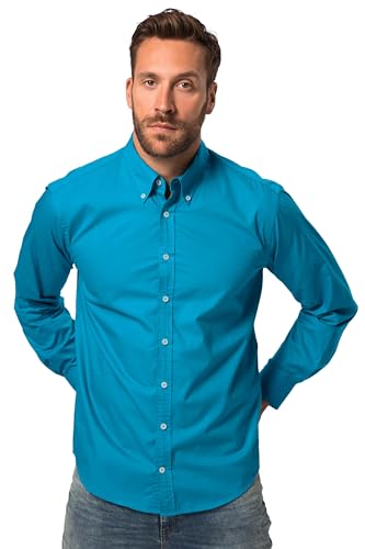 JP 1880 Herren große Größen Übergrößen Menswear L-8XL Hemd, Langarm, Buttondown-Kragen, Modern Fit, bis 8 XL aquamarin 3XL 824029760-3XL von JP 1880