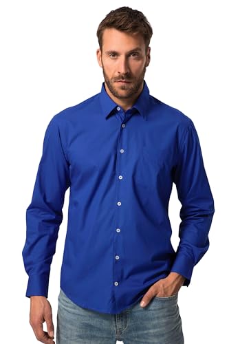 JP 1880 Herren große Größen Übergrößen Menswear L-8XL Hemd, Langarm, Kentkragen, Modern Fit, bis 8 XL, Tall Kobaltblau 5XL 823925750-5XL von JP 1880