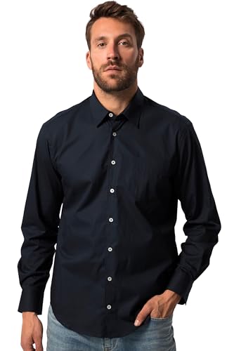 JP 1880 Herren große Größen Übergrößen Menswear L-8XL Hemd, Langarm, Kentkragen, Modern Fit, bis 8 XL, Tall Navy blau 3XT 823925130-3XT von JP 1880