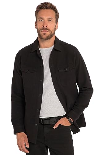 JP 1880 Herren große Größen Übergrößen Menswear L-8XL Hemd, Overshirt, Flanell, Langarm, Kentkragen schwarz 4XL 820092130-4XL von JP 1880