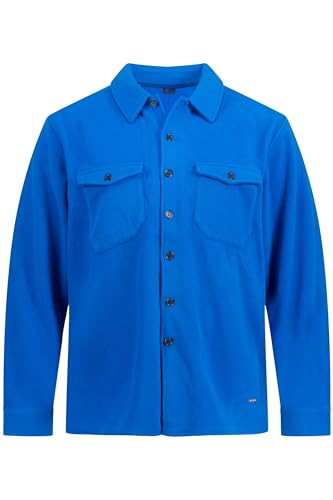 JP 1880 Herren große Größen Übergrößen Menswear L-8XL Hemd, Overshirt, Langarm, Fleece Starkes blau 4XL 812747763-4XL von JP 1880