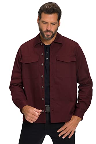 JP 1880 Herren, Overshirt, 1/1, Twill Hemd, weinrot, XXL von JP 1880