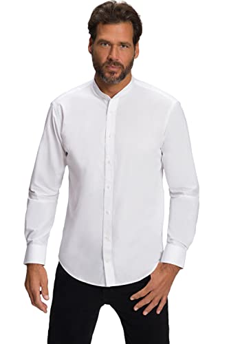 JP 1880 Herren große Größen Übergrößen Menswear L-8XL Hemd, Stehkragen, bis 8XL, Modern Fit, Easy Care schneeweiß 3XL 718156200-3XL von JP 1880