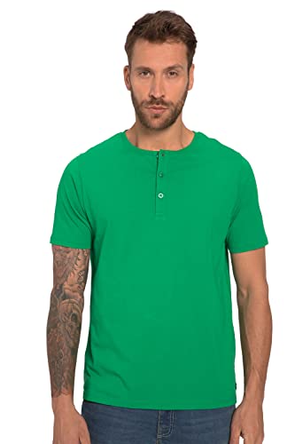 JP 1880 Herren große Größen Übergrößen Menswear L-8XL Henley, Basic, Knopfleiste, Halbarm smaragdgrün 4XL 726695459-4XL von JP 1880