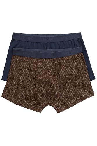 JP 1880 Herren große Größen Übergrößen Menswear L-8XL Hip-Pants FLEXNAMIC®, 2er-Pack, Unterhose, bis 7 XL Dunkelbraun 5XL 829336117-5XL von JP 1880