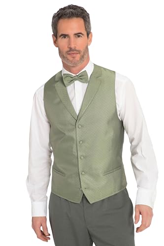 JP 1880 Herren große Größen Übergrößen Menswear L-8XL Hochzeits-Weste, Punkte, Reverskragen, Futter-Rücken, bis Gr. 72 moosgrün 58 817465195-58 von JP 1880