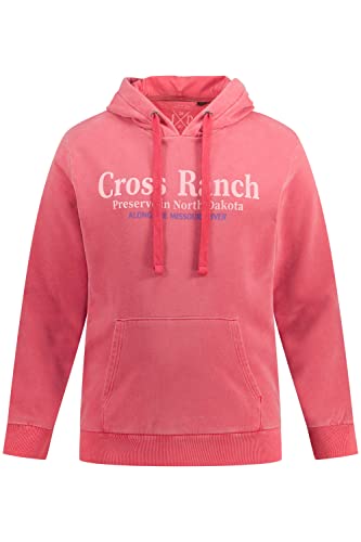 JP 1880 Herren große Größen Übergrößen Menswear L-8XL Hoodie, Acid Washed, Print, Kapuze, Känurutasche Glut rot 3XT 813151538-3XT von JP 1880