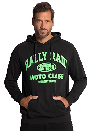 JP 1880 Herren große Größen Übergrößen Menswear L-8XL Hoodie, Kapuze, Rallye Raid Print schwarz 6XL 814517111-6XL von JP 1880