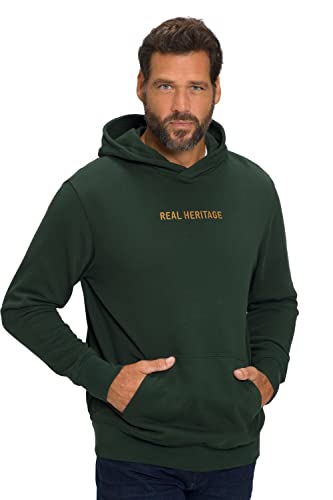 JP 1880 Herren große Größen Übergrößen Menswear L-8XL Hoodie, Schalkragen-Kapuze, Real Heritage Stickerei nachtgrün 4XL 808950124-4XL von JP 1880