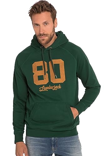 JP 1880 Herren große Größen Übergrößen Menswear L-8XL Hoodie, Sweat, Kapuze, Kängurutasche, bis 8 XL Khaki 3XL 820897450-3XL von JP 1880