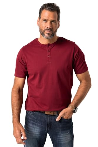 JP 1880 Herren große Größen Übergrößen Menswear L-8XL JP1880 Henley, Basic, Knopfleiste, Halbarm, bis 7 XL Kupfer braun 6XL 726695542-6XL von JP 1880