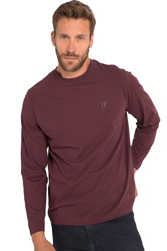 JP 1880 Herren große Größen Übergrößen Menswear L-8XL JP1880 Langarmshirt, Basic, Oeko-TEX, bis 8 XL dunkel weinrot 5XL 702559350-5XL von JP 1880