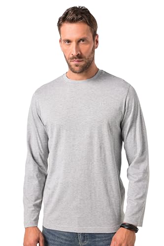 JP1880 Herren Langarmshirt, Basic, Oeko-TEX, bis 8 XL Hemd, Grau Melange, 56 von JP 1880