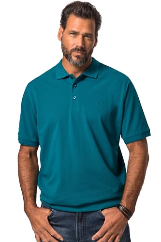 JP 1880 Herren große Größen Übergrößen Menswear L-8XL JP1880 Poloshirt, Bauchfit, Basic, Halbarm, Piqué, XXL bis 10XL ozeanblau 4XL 712617761-4XL von JP 1880