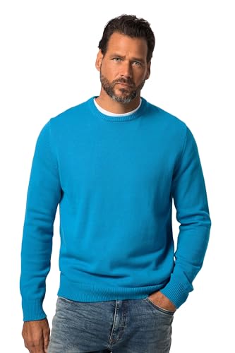 JP 1880 Herren große Größen Übergrößen Menswear L-8XL JP1880 Pullover, Rundhals, Baumwolle, bis 8 XL aquamarin 4XL 708261727-4XL von JP 1880