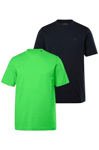 JP 1880 Herren große Größen Übergrößen Menswear L-8XL JP1880 T-Shirts, Basic, 2er-Pack, Rundhals, bis 8XL apfelgrün XXL 702637431-XXL von JP 1880