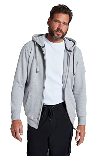 JP 1880 Herren Hoodie-Jacke, Sweat grau Melange 6XL von JP 1880