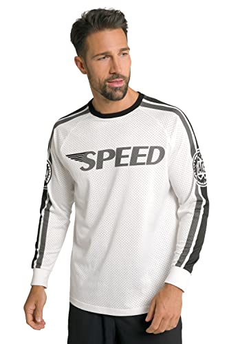 JP 1880 Herren große Größen Übergrößen Menswear L-8XL Jay-PI Mountainbike-Trikot, Speed, Rundhals, Langarm cremeweiß 4XL 801748206-4XL von JP 1880