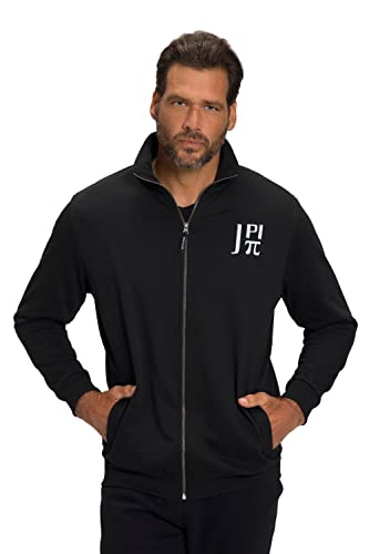 JP 1880 Herren große Größen Übergrößen Menswear L-8XL Jay-PI Sweatjacke, Bikewear, Stehkragen, modische Reflektor-Prints schwarz 4XL 807051100-4XL von JP 1880