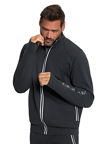 JP 1880 Herren große Größen Übergrößen Menswear L-8XL Jay-PI Sweatjacke FLEXNAMIC®, Fitness, Stehkragen schwarz 4XL 808241100-4XL von JP 1880