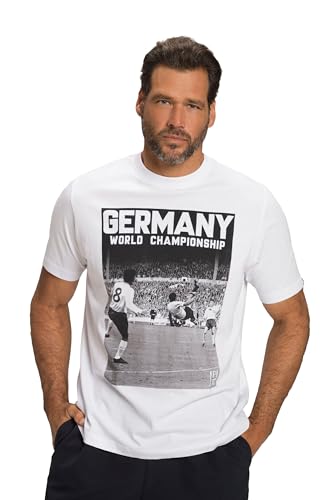 JP 1880 Herren Fußball mit Fotoprint T-Shirt, schneeweiß, 5XL von JP 1880