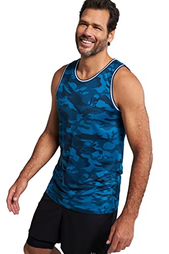 JP 1880 Herren große Größen Übergrößen Menswear L-8XL Jay-PI Tanktop Camouflage Mittelblau 3XL 804807753-3XL von JP 1880