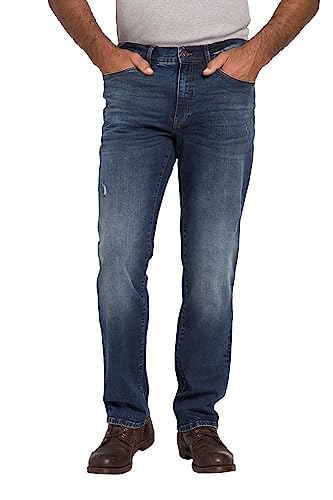 JP 1880 Herren Jeans, FLEXNAMIC, Regular Fit, Vintage Look Jeanshose, Dark Blue Denim, 42W x 34L von JP 1880