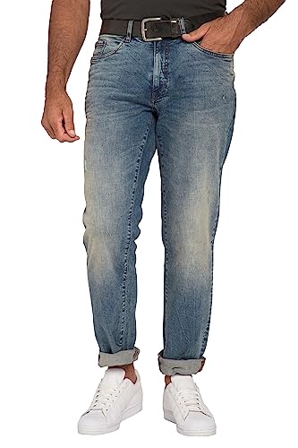 JP 1880 Herren große Größen Übergrößen Menswear L-8XL Jeans, FLEXNAMIC®, Denim, Regular Fit, Vintage Look Light Blue 64 821085901-64 von JP 1880