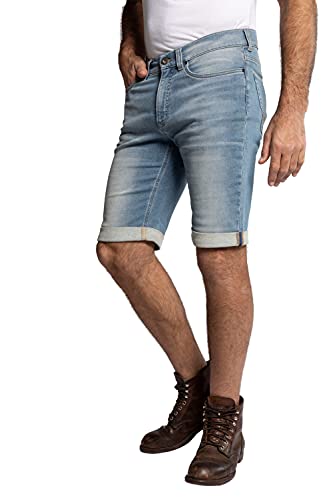 JP 1880 Herren große Größen Übergrößen Menswear L-8XL Jeans-Bermuda, FLEXNAMIC®, Denim, 5-Pocket, Straight Fit Bleached Denim 68 790147907-68 von JP 1880