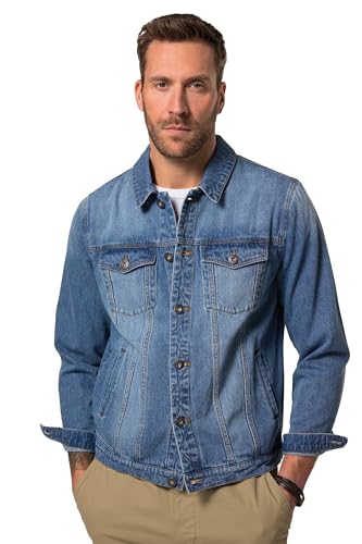 JP 1880 Herren große Größen Übergrößen Menswear L-8XL Jeansjacke, Brusttaschen, Knopfleiste, bis 8 XL von JP 1880