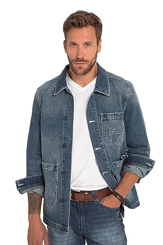 JP 1880 Herren große Größen Übergrößen Menswear L-8XL Jeansjacke, Workerstyle, große Taschen Blue Denim 4XL 782621902-4XL von JP 1880