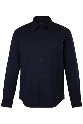 JP 1880 Herren große Größen Übergrößen Menswear L-8XL Piqué-Hemd, FLEXNAMIC®, Business, Langarm, Kent-Kragen, Modern Fit Navy blau 7XL 828778130-7XL von JP 1880