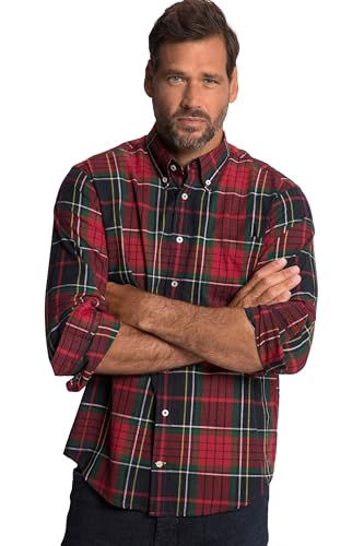 JP 1880 Herren Hemd, Mf, Bd, 1 Hemd, Rot, 3XL EU von JP 1880