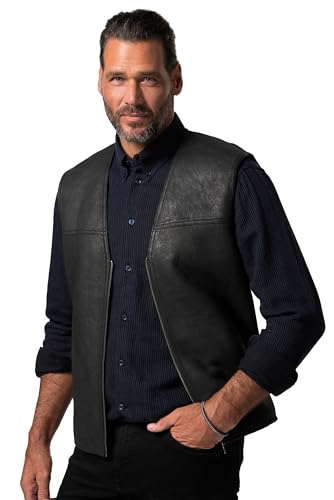 JP 1880 Herren große Größen Übergrößen Menswear L-8XL Lederweste, Lammnappa, Teddyfutter, bis 7 XL schwarz 5XL 831137100-5XL von JP 1880