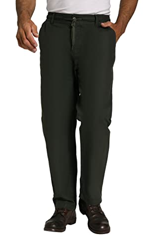 JP 1880 Herren große Größen Übergrößen Menswear L-8XL Leinenmixhose, Elastikbund, Basic Fit dunkel Oliv 3XL 726844120-3XL von JP 1880