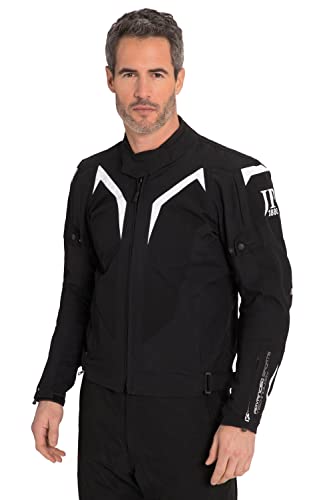 JP 1880 Herren große Größen Übergrößen Menswear L-8XL Motorrad-Jacke Zelda, 3D Air-Mesh Rücken-Einsatz schwarz 6XL 814208111-6XL von JP 1880