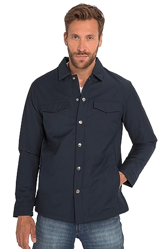 JP 1880 Herren große Größen Übergrößen Menswear L-8XL Overshirt, Outdoor, Knopfleiste, gefüttert Mattes Nachtblau 4XL 812849130-4XL von JP 1880