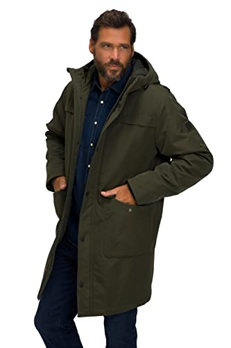 JP 1880 Herren große Größen Übergrößen Menswear L-8XL Parka, Kapuze, viele Taschen dunkel oliv 5XL 808794120-5XL von JP 1880