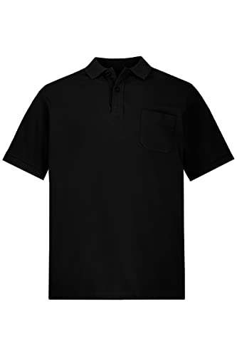 JP 1880 Herren große Größen Übergrößen Menswear L-8XL Poloshirt, Basic, Halbarm, Piqué, Brusttasche, bis 8 XL schwarz XL 796659130-XL von JP 1880