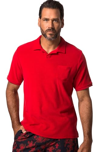 JP 1880 Herren große Größen Übergrößen Menswear L-8XL Poloshirt, Halbarm, Frottee, Cuba-Kragen Chilli rot 4XL 817090534-4XL von JP 1880