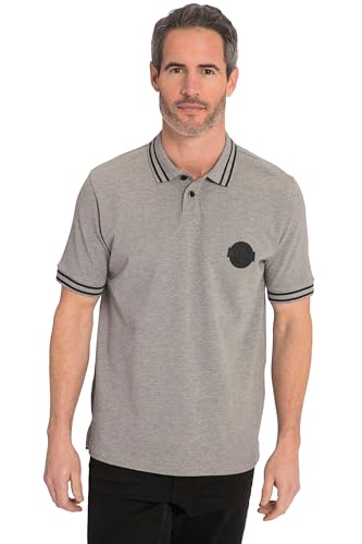 JP 1880 Herren große Größen Übergrößen Menswear L-8XL Poloshirt, Halbarm, Piqué, Badge grau Melange 4XL 814751123-4XL von JP 1880