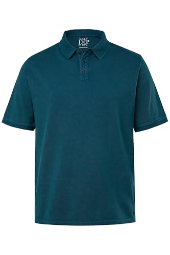 JP 1880 Herren große Größen Übergrößen Menswear L-8XL Poloshirt, Halbarm, Piqué, Vintage Look, bis 8 XL Dunkles Petrol 8XL 828790755-8XL von JP 1880
