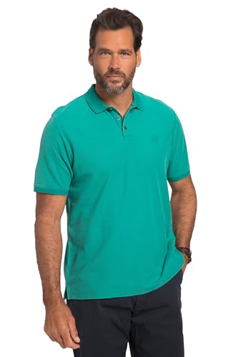 JP 1880 Herren, Halbarm, Vintage Look, Polokragen Poloshirts, türkisgrün, 5XL Grande Taille von JP 1880