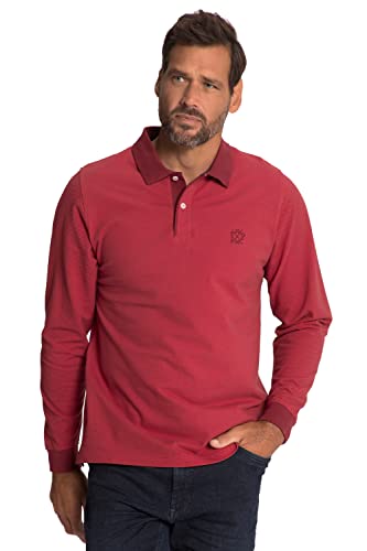 JP 1880 Herren große Größen Übergrößen Menswear L-8XL Poloshirt, Langarm, Allover Print rot 3XL 814318530-3XL von JP 1880