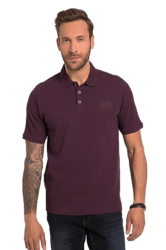 JP 1880 Herren große Größen Übergrößen Menswear L-8XL Poloshirt, Oeko-TEX, Halbarm, Waffelpiqué, Polokragen traubenrot 3XL 819825844-3XL von JP 1880