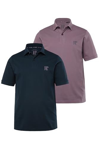 JP 1880 Herren große Größen Übergrößen Menswear L-8XL Poloshirts, Basic, 2er-Pack, Piqué, gekämmte Baumwolle Mauve XXL 704317829-XXL von JP 1880