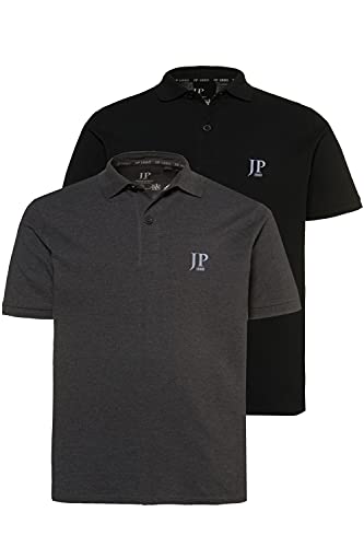 JP 1880 Herren große Größen Übergrößen Menswear L-8XL Poloshirts, Basic, 2er-Pack, Piqué, gekämmte Baumwolle anthrazit XL 704317110-XL von JP 1880